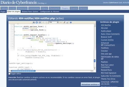 WP-EditArea, mejorando notablemente el editor de código de WordPress
