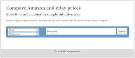 Q-Compare, sencillo comparador de precios de Amazon y eBay