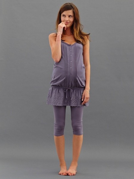 pijama lila premamá Vertbaudet