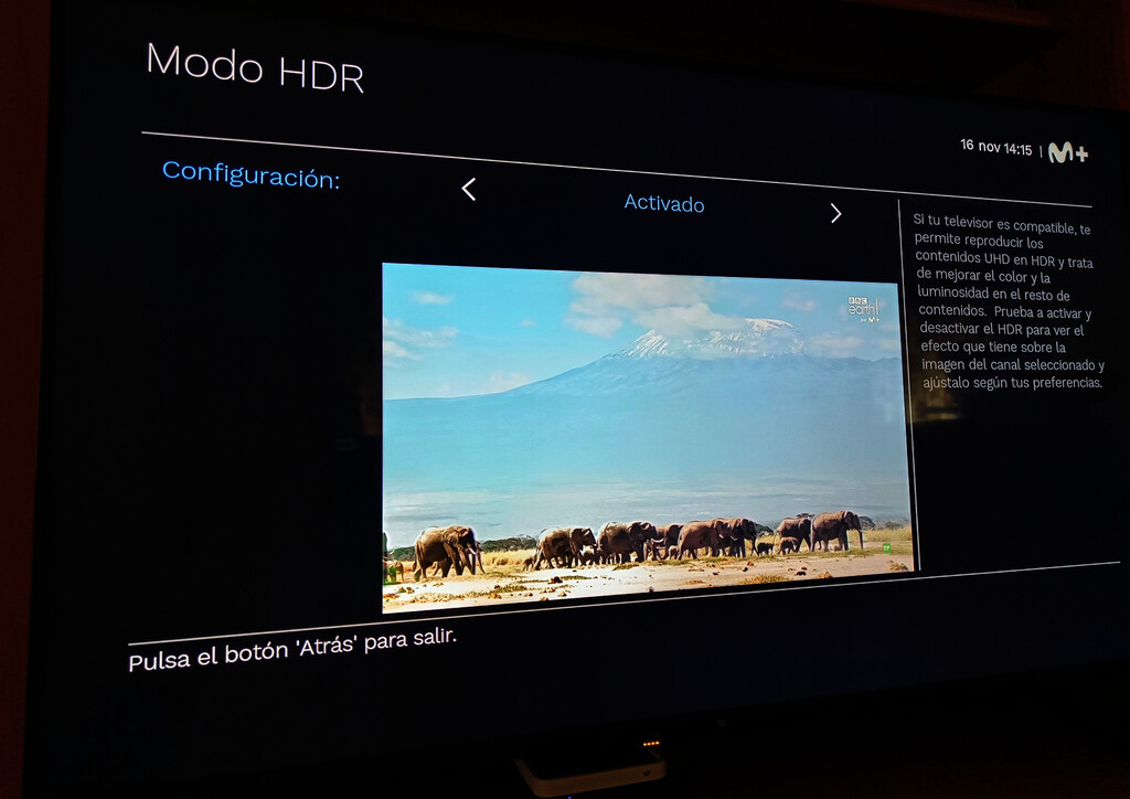 Cómo ajustar el HDR en el decodificador UHD de Movistar para conseguir ...