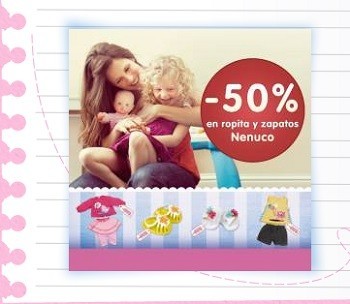 Recupera el 50 % de tu compra en ropa y zapatos para Nenuco