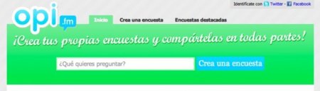 Opi.fm: otra forma de hacer encuestas y compartirlas en Facebook o Twitter