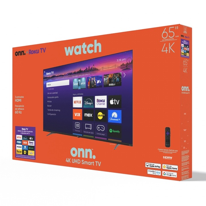 TV onn 65 Pulgadas 4K Ultra HD Roku TV
