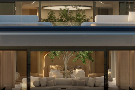 El árbol atraviesa dos cubiertas