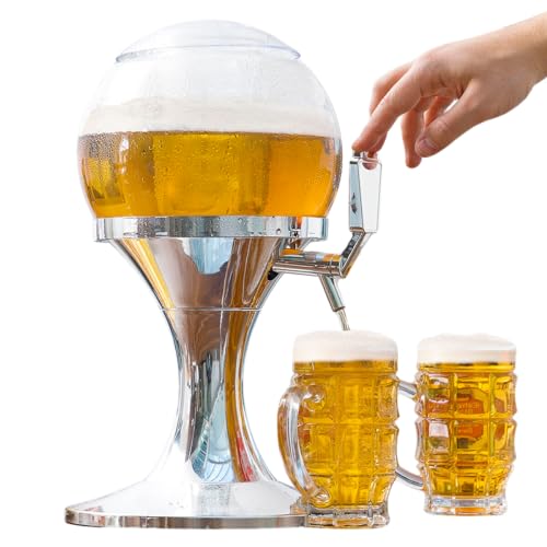 InnovaGoods Ball Dispensador de Cerveza Refrigerante, PMMA, Plateado, 24x24x42 cm