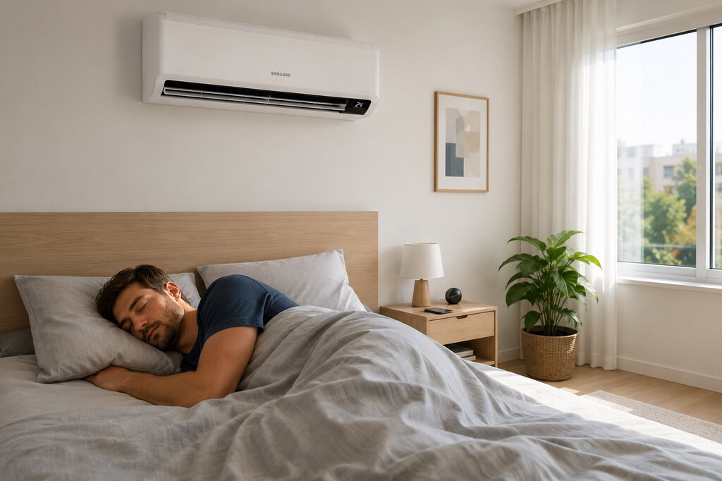 Se acabó estar toda la noche subiendo y bajando la temperatura: un aire acondicionado Samsung sabe cuando duermes y se ajusta solo 