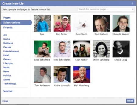 Las listas llegarán pronto a Facebook