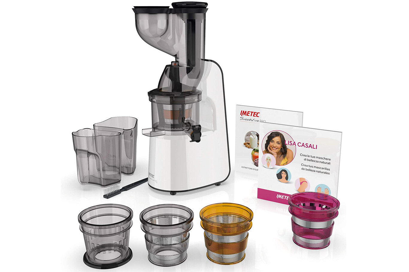 Licuadora De Baja Velocidad 120 RPM Licuadora De Prensa En Frío FOHERE - Tolva 119 Mm, Motor Silencioso 200W, Función Inversa, Fácil De Limpiar Extractor De Zumos