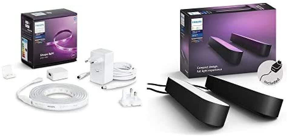 Este kit de barras y tira LED Philips Hue tira su precio en Amazon para hacer más fácil montar un sistema de luz ambiental en casa