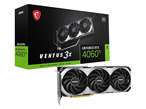 Tarjeta Gráfica MSI GeForce RTX 4060 Ti VENTUS 3X OC 8GB GDDR6 DLSS3 