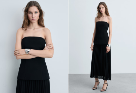 vestido negro de fiesta de Mango