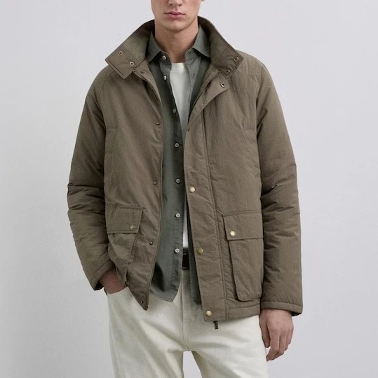 Scalpers Parka de hombre acolchada con cuello alto