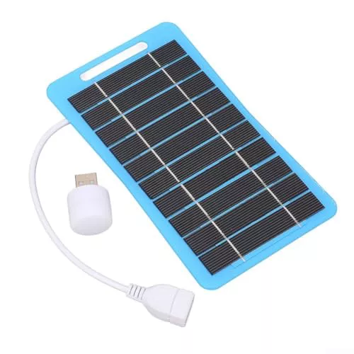 Volakebeing Cargador de panel solar, cargador USB, cargador portátil, cargador para exteriores, impermeable, alta eficiencia, sellado epoxi, USB estándar, cargador de teléfono móvil, cargador de