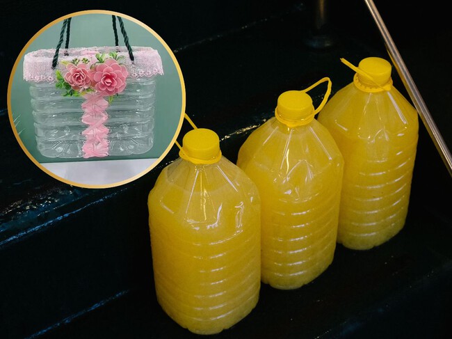 Antes de tirar las garrafas de plástico de agua, aceite o jugo: conviértelas en cestas para organizar tu casa