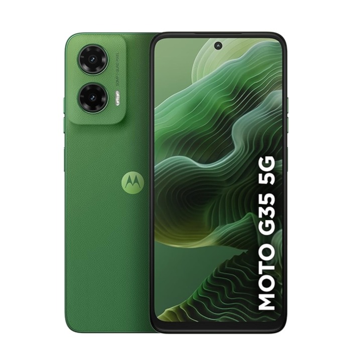 Smartphone Motorola Moto g35 5G - 128GB 12GB (4GB RAM+8GB Ram Boost) e Camera 50MP com AI NFC Tela 6.7" com Superbrilho - Verde - Vegan Leather
