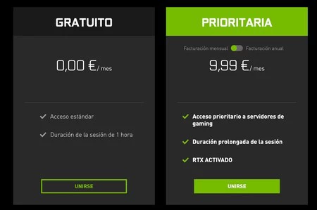 現在の 2 種類のサブスクリプション