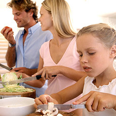 Cocinando con los niños