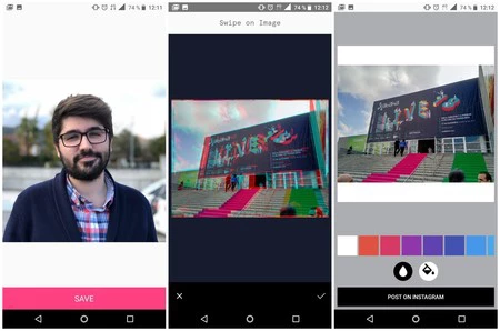 左から右へ: HD DP Viewer、Glitch、No Crop Post。