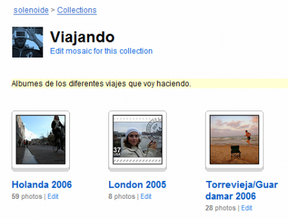 Colecciones de fotos en Flickr