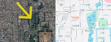 Los mapas de China muestran carreteras en lugares donde no corresponde, pero no es ningún error