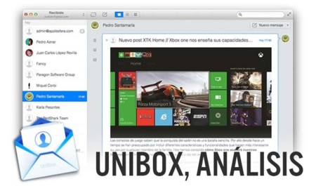 Unibox, analizamos el nuevo cliente de correo para OS X