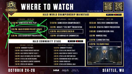 Halo Horarios Mexico Wc