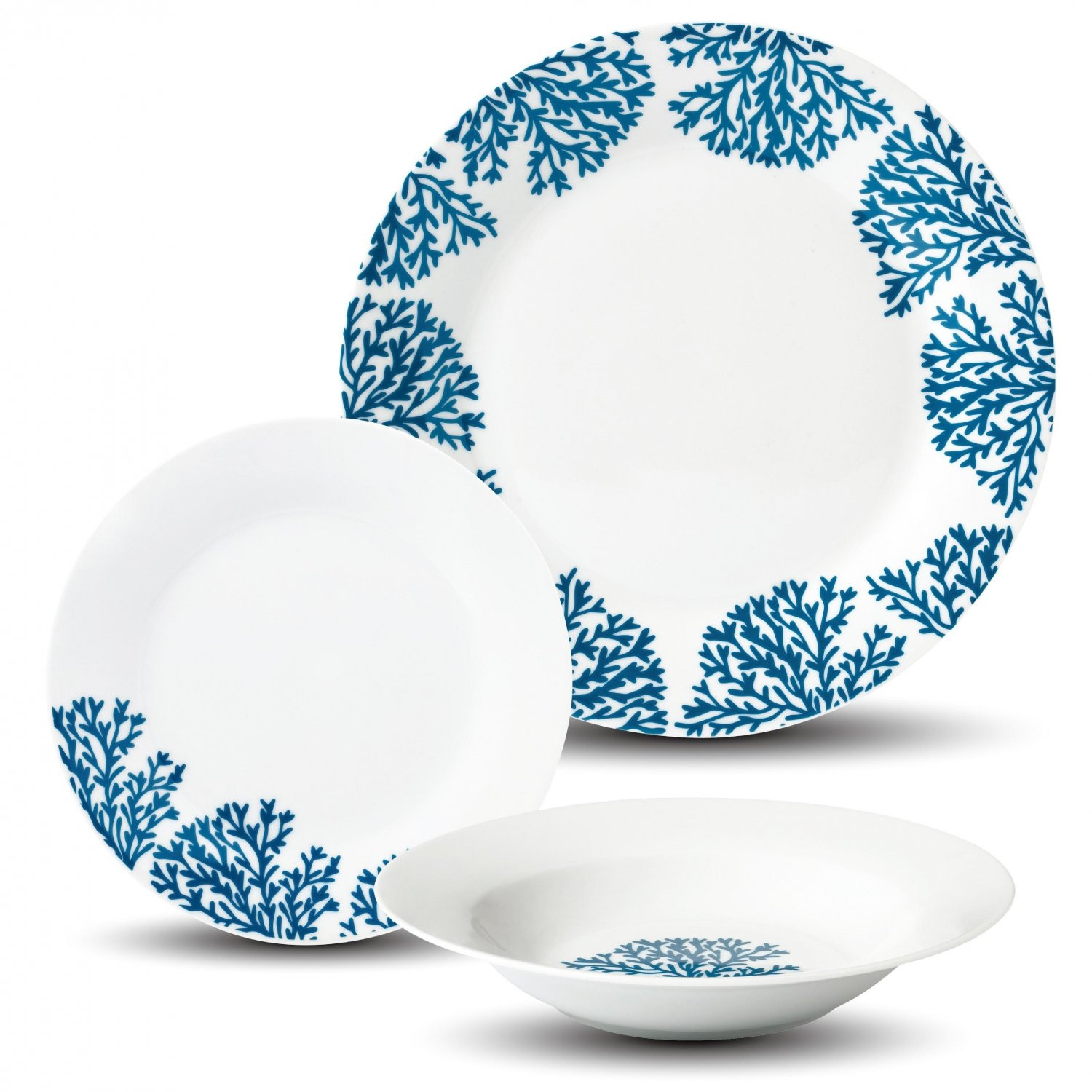  Vajilla de Porcelana de 18 piezas CARREFOUR HOME Ocean Sea 