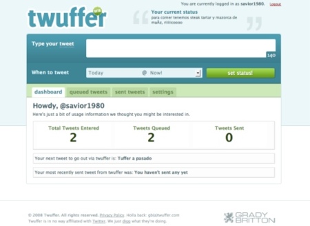 Twuffer, servicio para programar tus tweets