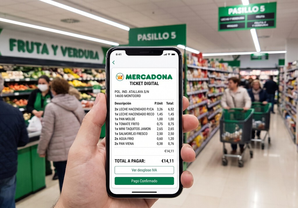 La web de Mercadona para guardar en favoritos: así puedes recuperar cualquier ticket perdido