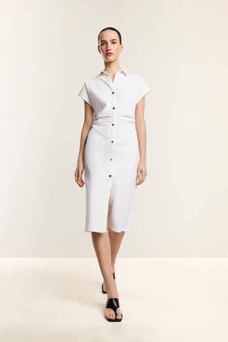 vestido camisero denim