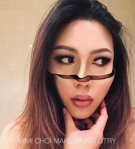 La ilusión óptica a través del maquillaje no tiene misterio para esta instagramer