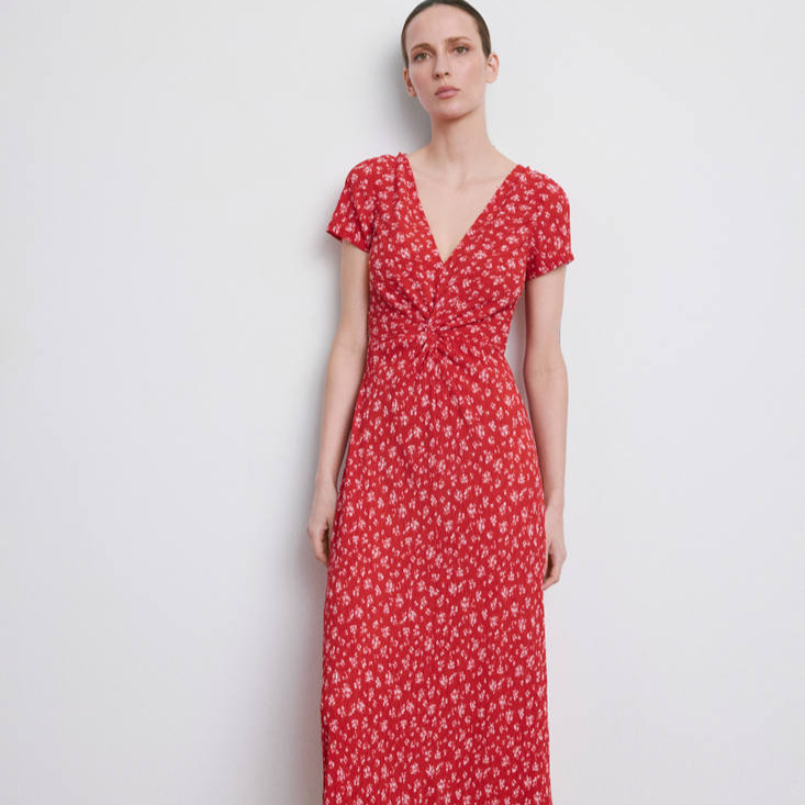 Vestido midi estampado
