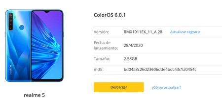 Actuallizar Realme Manual