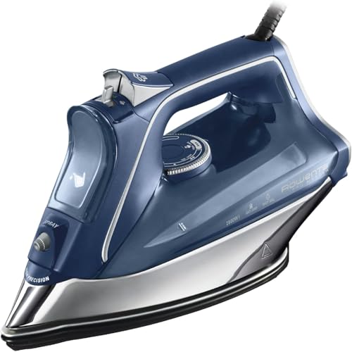 Rowenta Pro Master, Plancha de vapor 2800W, golpe de vapor de 200 g/min y vapor continuo de 40g/min a 45g/min, Suela Microsteam 400 HD Profile, Modo Eco y sistema antical integrado, Azul, DW8215