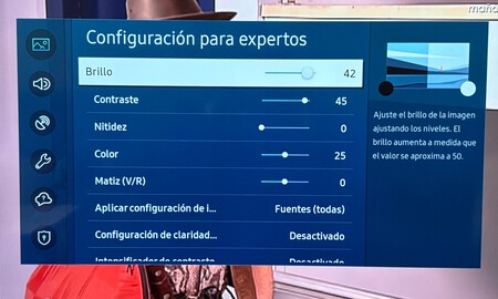 Brillo de televisor Samsung