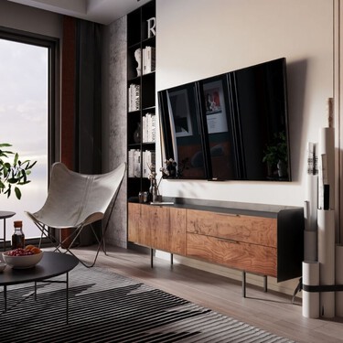 Jysk tiene el mueble aparador de dos puertas más elegante y versátil: cuesta solamente 100 euros 