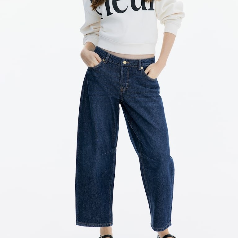Barrel Regular Cropped Jeans