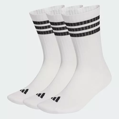 adidas Unisex adulto 3Stripes Cushioned Sportswear Crew Socks 3 Pair Pack, white/black/black, 42-45