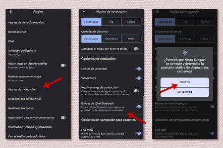 Activar balizas GPS en Google Maps