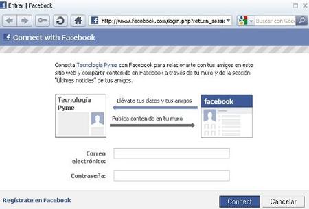 Comentar en Tecnología Pyme con vuestras cuentas de Facebook