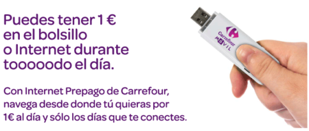 Carrefour móvil, bono de internet en prepago por 6€ mensuales