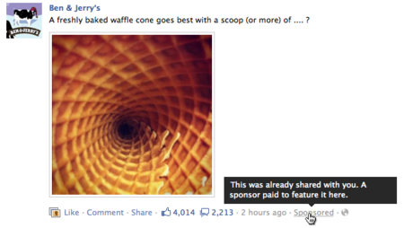 Facebook experimenta con noticias patrocinadas en el newsfeed