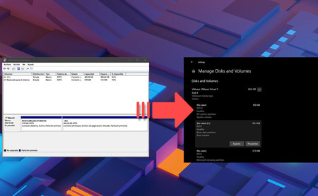 Otra estocada para el Panel de Control: Windows 10 tiene nueva herramienta de gestión de discos estilo Modern