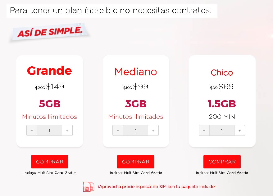 Virgin Mobile simplifica su oferta comercial en México tres planes, el