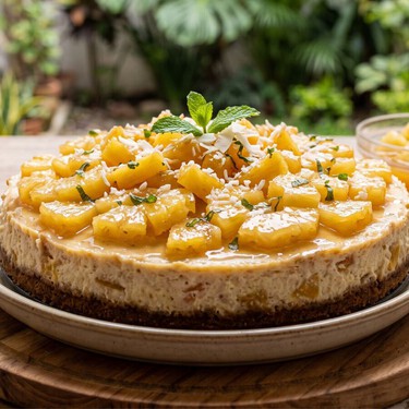 Cómo hacer un pay tropical con piña en almíbar: queda cremosito, sin horno y es súper fácil