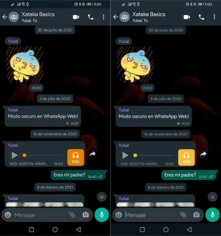 古い外観(左)と新しい外観(右)