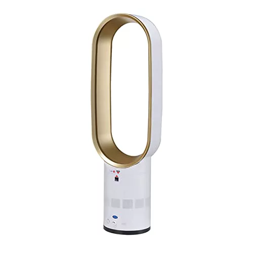 Ventilador sin aspas, enfriador de aire con iones negativos, ventilador de torre con control remoto, diseño súper silencioso sin hojas para el hogar, oficina, dormitorio
