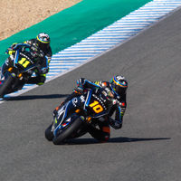 Luca Marini bate el récord del circuito de Jerez en los test de Moto2, Álex Márquez tercero