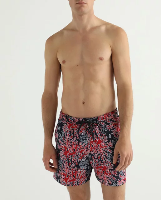 MEN'S BLUE PRINTED BERMUDA SWIMSUIT