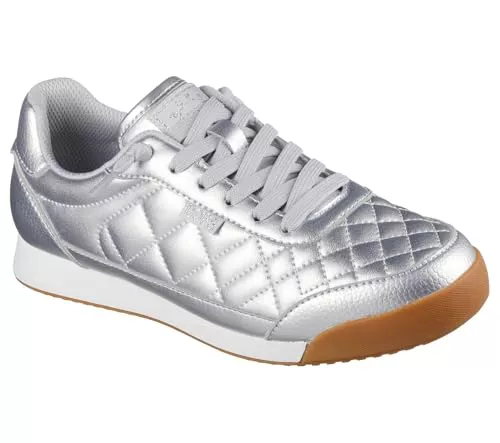 Skechers Bobs Billie Wild - Tenis cómodos para Mujer, Plateado (Silver PU), 40 EU